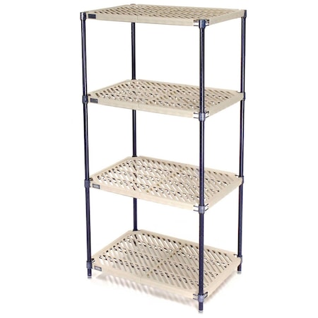 Nexel Starter Unit 21 D, 30 in W, 54 in H, 4 Shelves, Tan PM21305N